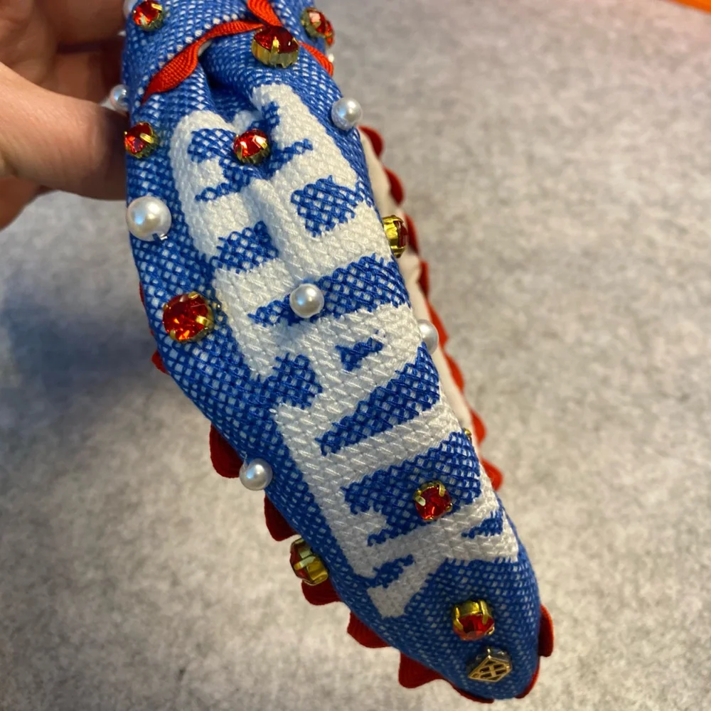 52 Brianna Cannon Women's Kansas Jayhawks Cross Stitch Headband